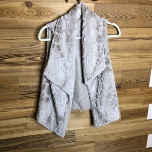 Light brown faux fur vest